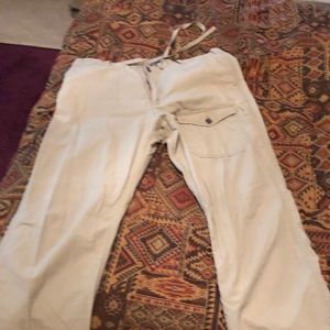 Men’s lightweight tan drawstring pants